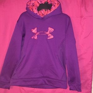 Purple and Neon Pink Under Armour Sweatshirt